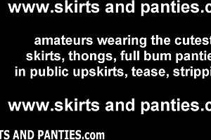 Hey check this pigtailed teen Milenna in cute cotton panties upskirt tease 😏