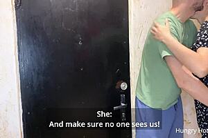 Girl Next Door in Panties and Dress Sucks Cock After Asking for Light Bulb Insertion