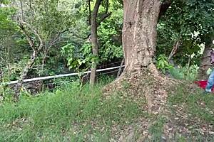 Busty Stepmother Perverted Slut Has Sex In The Countryside Outdoors With Her Stepson