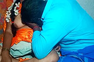 Indian village couple shares beautiful romantic moments outdoors with cute girlfriend and long hair
