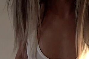 candie cross gives pov blowjob to skinny petite in early morning