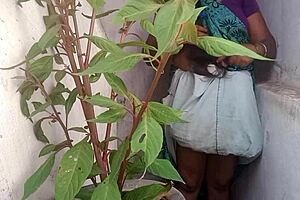 I gave Priyanka aunty an amazing blowjob outdoors with her long hair flowing