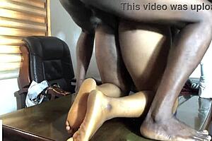 hey, why not start monday with a quick fuck? asks the honey boss to the office cleaner boy before deepthroating his big cock