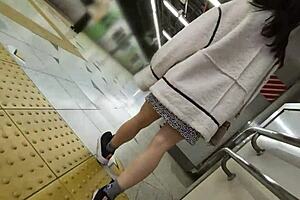 hey, stealing that post-picnic creampie right after he fucked her... panty shots on train, home invasion marking