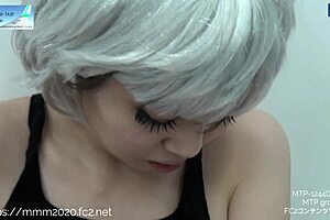 in a quiet studio a cute japanese girl poses in pantyhose for the camera during session 2-3