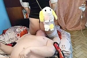 Perverted Old Ugly Guy Cums Licking Dirty Stinking Pussy in Heels and Stockings