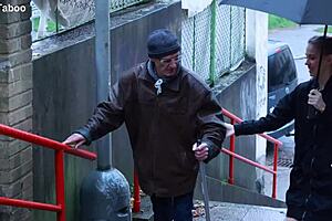 teen ass destroyed by old man with rough doggystyle and facial cumshot in first time close-up