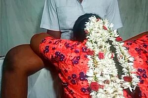 Tamil aunty in nighty has homemade sex outdoors bent over doggystyle