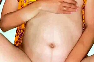 Why does this young mom in yellow dress squirt milk while getting creampied?