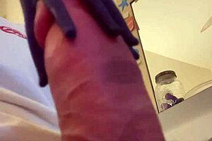 Exercises for my big dick with solo workout and monster cock handling