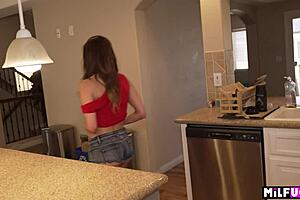 the horny hotwife got double teamed by her husband and friend, taking cocks in pussy and ass