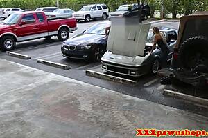 Watch this amateur babe pawn her car and get facialed!