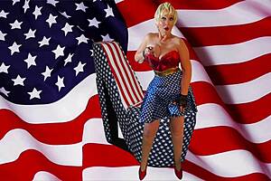 Granny Americas Fourth Of July Stick & Lick Orgasms