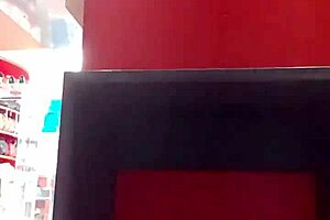 after a solid workout your stepsister tries on new shoes in the store flashing her dirty feet and panties to you