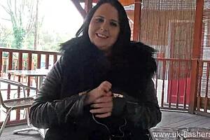 Isn't it wild how chubby Sarah Jane masturbates publicly and flashes her big tits as a BBW milf?