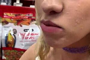I mean, this petite teen 18+ slut Khloe Kapri got exposed in public and started sucking cock POV...