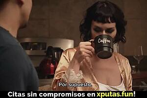 Passionate Brunette in Stockings Enjoys Fucking Spanish Sub with Blowjob and Creampie!