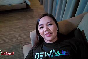 Sharinami's Live Demo In Podcast Shows Asian Cosplay Creampie With Huge Cock!