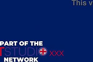 Collared british 18 year old contrasts teasing with edging using wand toy.