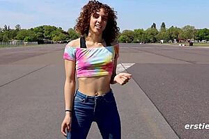 Watch Out! Ersties Star Juli From Berlin Sensually Masturbates Her Shaved Wet Pussy With Hands And Glass Dildo In Close-Up Solo Action!