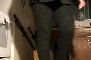 She starts her workout session listening to upbeat music tracks