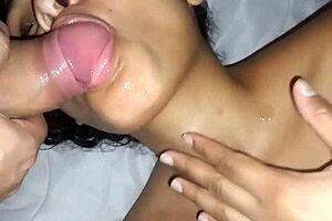 Amateur Latina Friend Asks for Cum and Swallows Every Last Drop. Big Tits and Ass Handjob Leads to Oral in Homemade Video.