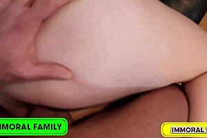 Horny Czech brunette Taylee Woods in threesome with licking and doggystyle