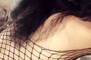 Home video from 40 years old amateur porno star couple shows mature milf with natural tits getting wet in couple action