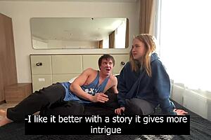 Two porn actors perform a real scene together