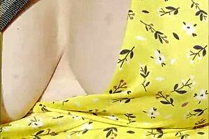 Wifey flashes her perfect tits while driving in the car part 2