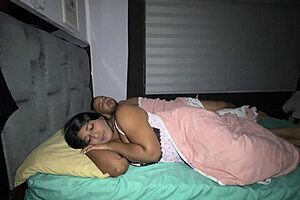 Stepfather Sneaks into Stepdaughter's Bed for Accidental Rough Fuck! He Fills Tight Pussy with Massive Creampie Load!