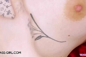 sexy teen brunette shows her body