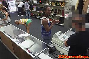 my girlfriend got pussypounded for pawnshop credit while i watched on hidden cam