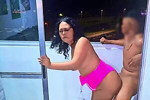 Oh yeah, suck my fat cock hard you Venezuelan slut while cars zoom by on the street below!