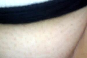 Whoa, this hot amateur takes a creampie from behind on homemade close-up... intense!