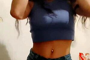 Luna is happy and wild with her big ass and natural tits.