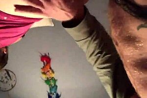 quick doggystyle fuck pounds sexy tight blonde big ass with uncut cock ending in cumshot