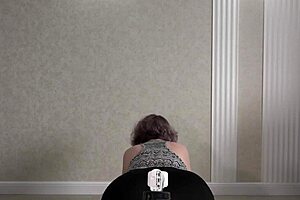 Big ass mature wife tries on panties and shorts, recording sexy video for her lover while home camera watches her chubby curves and saggy tits