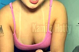 I feel so excited getting a blowjob from my best latina friend in the dorm, her curvy big ass and glasses making it unforgettable.