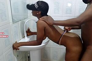 Hot ebony with tight black pussy in homemade porn?