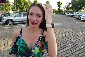 Petite Tanned Neighbor with Tan Lines, Glasses, Braces, and Piercing Gives Herself for Wi-Fi Password in Dorm Roleplay.