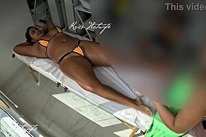 Hey, I wore a bikini all tucked in for a delicious massage outdoors in Brazil