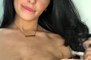 american exchange student contrasts solo masturbation with squirting orgasm reality