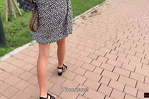 brunette teen faces rough public gangbang with double penetration and triple cumshots outdoors