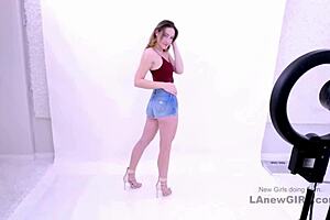 Shy Brunette's Emotional Audition Fuck