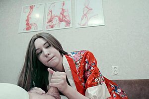 Stepsister sucks cock before sex, cums in mouth and pussy of cute beauty with big ass and tits 😍🍆💦