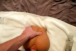 Mac Brampton fucks and cums on sex toy doll