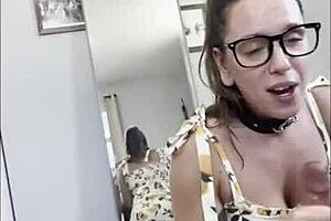 Oh man, my step son's friend got this sloppy blowjob with deepthroat gagging and facial cumshot from me 😈🍆