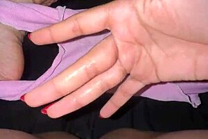 Showing My Cameltoe In Close-Up Pov With Short Shorts At Dawn In Short Pajamas Touching Creamy Pussy