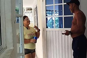 My visit to the neighbor ended in a delicious fuck in his room while his wife works.